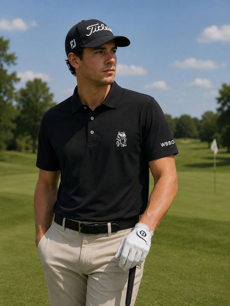 Smooth Draw Polo Shirt - Midnight Mulligan (Black) – Weed Be
