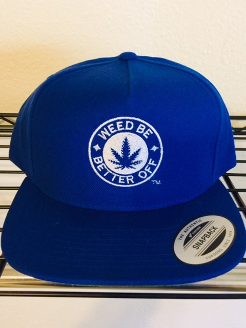 Flat Bill Snapback Cap freeshipping - Weed Be Better Off