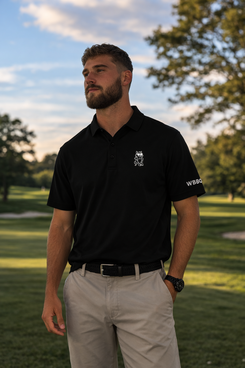 Smooth Draw Polo Shirt - Midnight Mulligan (Black) – Weed Be