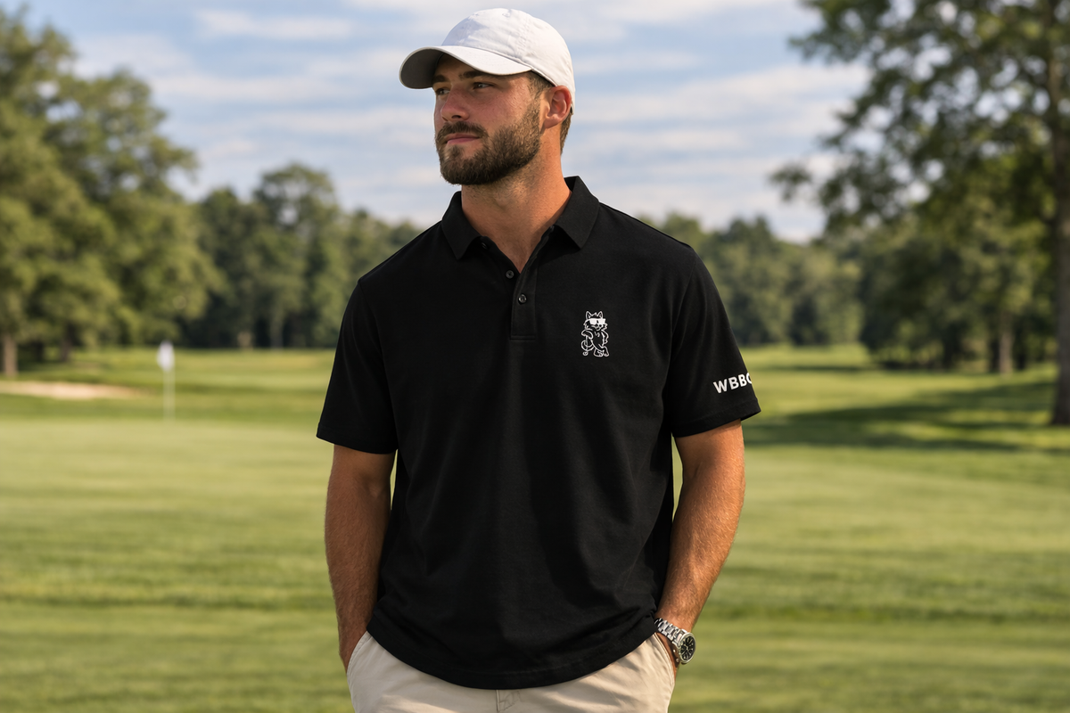Smooth Draw Polo Shirt - Midnight Mulligan (Black) – Weed Be