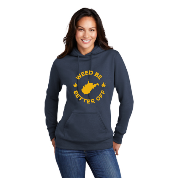 West Virginia Logo Hoodie freeshipping - Weed Be Better Off