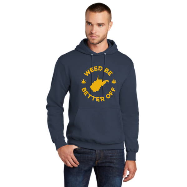 West Virginia Logo Hoodie freeshipping - Weed Be Better Off