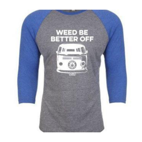 Bus Logo ¾ Sleeve Raglan T-Shirt freeshipping - Weed Be Better Off