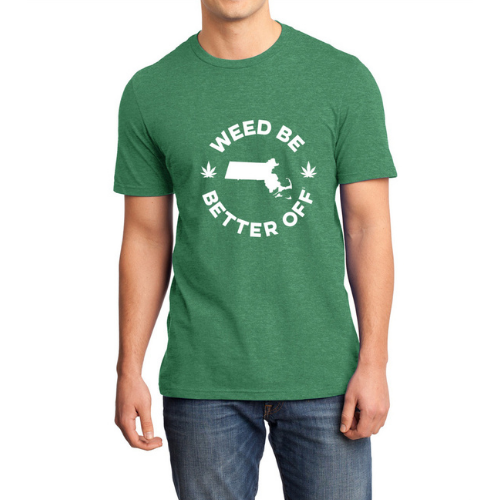 Massachusetts Logo Shirt freeshipping - Weed Be Better Off