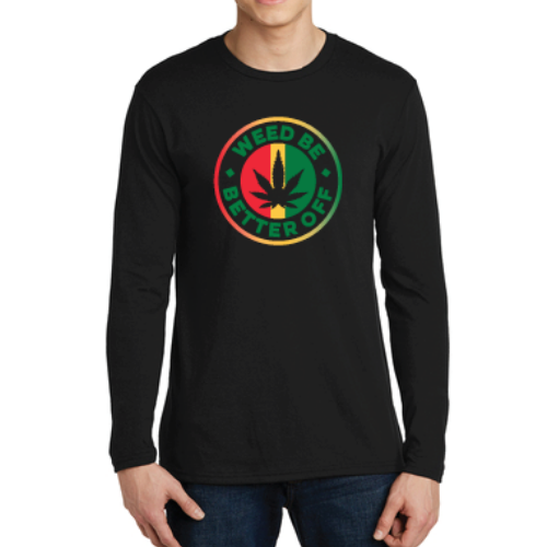 The Classic Tri-Color Long Sleeve freeshipping - Weed Be Better Off