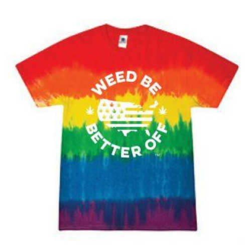 Pride Tie Dye Blaze Pattern T-Shirt freeshipping - Weed Be Better Off