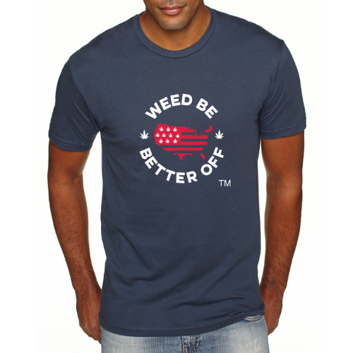 USA Logo T-Shirt freeshipping - Weed Be Better Off