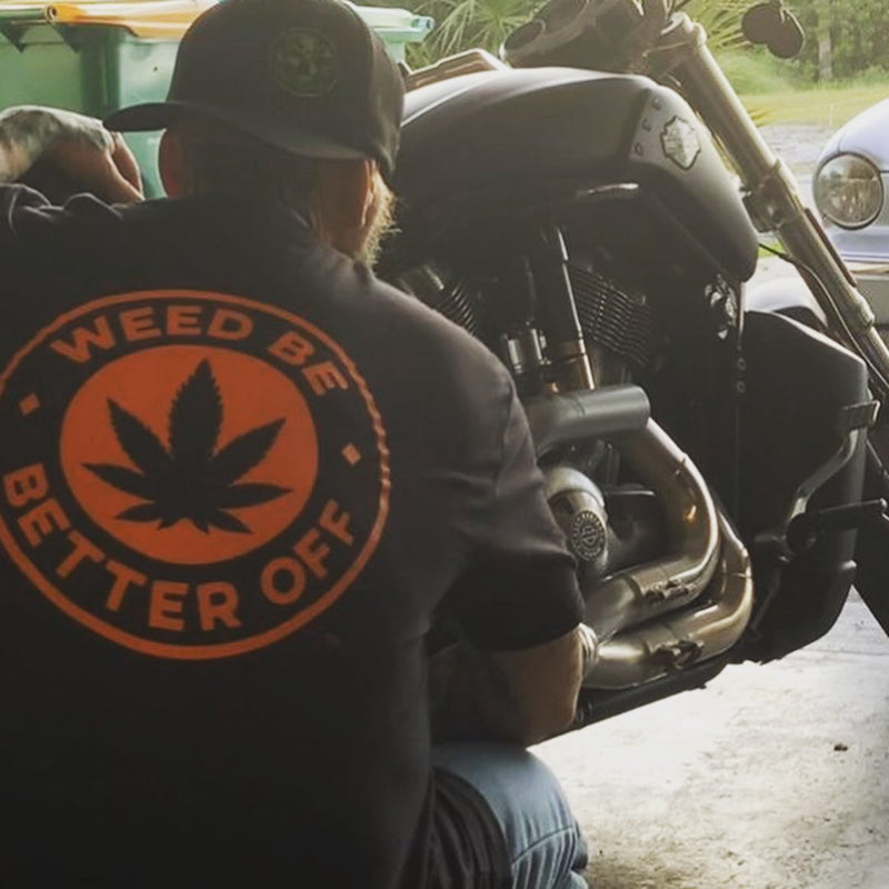 Original Logo Harley T-Shirt freeshipping - Weed Be Better Off