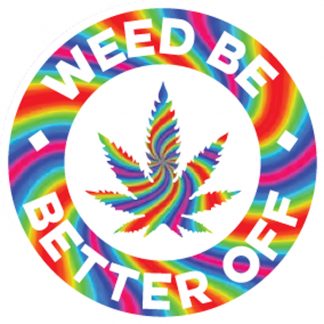Tie-Dye WBBO Sticker freeshipping - Weed Be Better Off